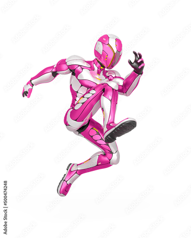 future astronaut is jumping in action future astronaut is jumping in action