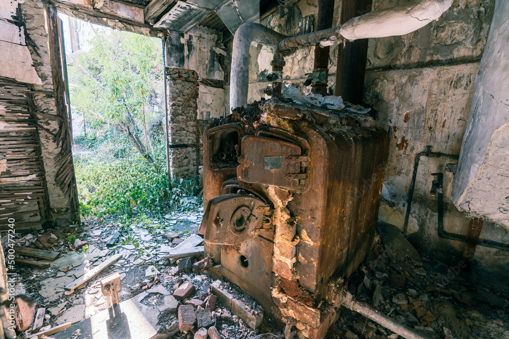 old rusty machine