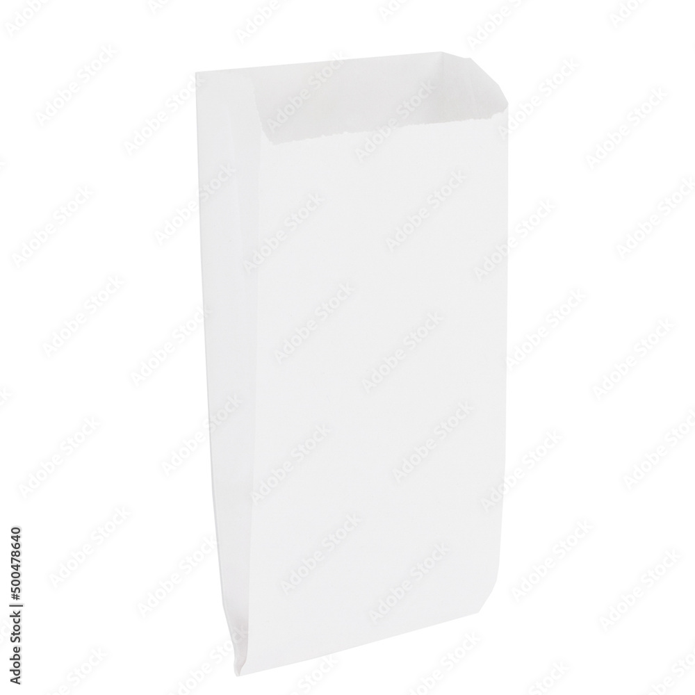 white paper bag on white background white paper bag on white background