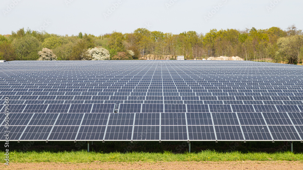 Large field with solar panels on the ground for alternative energy. Large field with solar panels on the ground for alternative energy.