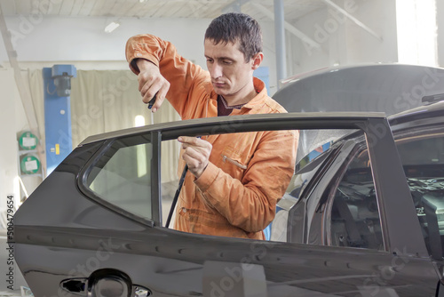 Repair service. Concept of car inspection service and car repair service.