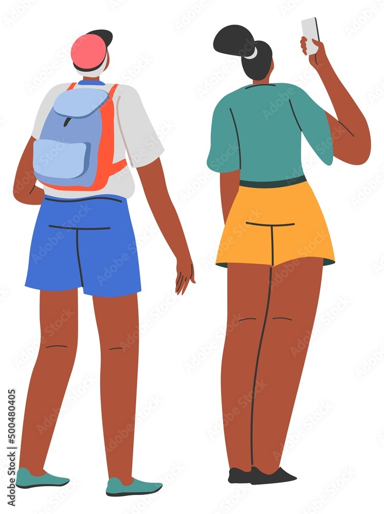 Friends traveling together, hiking or camping Friends traveling together, hiking or camping