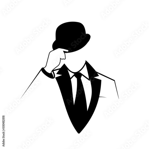 English gentleman with a cane vector illustration