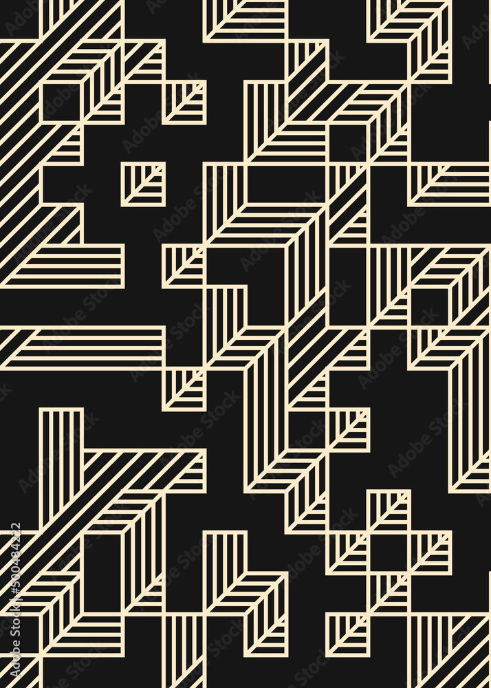Implementation of Edward Zajec’s “Il Cubo” from 1971. Essentially a Truchet tile set of 8 tiles and rules for placement art illustration Implementation of Edward Zajec’s “Il Cubo” from 1971. Essentially a Truchet tile set of 8 tiles and rules for placement art illustration