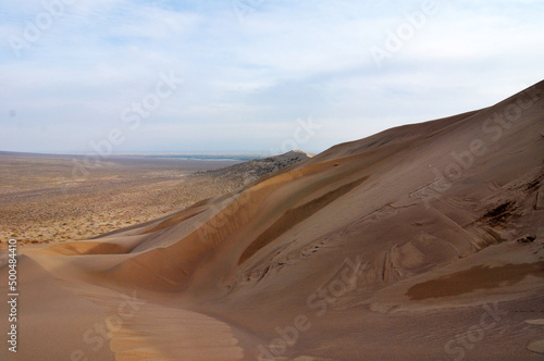 Kazakhstan.The Singing Dunes  also known as Singing Barchan .