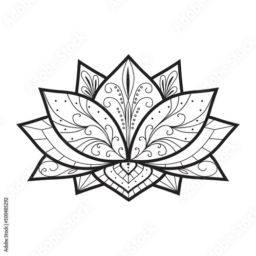 lotus flower, floral yoga symbol svg