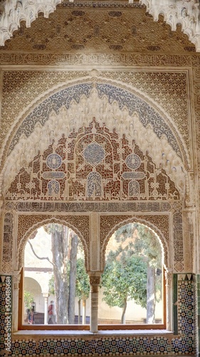 Palais de l'Alhambra à Grenade , style arabo-andalou, en Andalousie dans le sud de l'Espagne