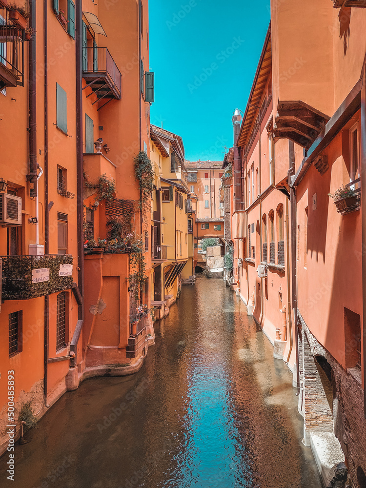 Finestrella historical canals, Bologna, Italy - 08.07.2021