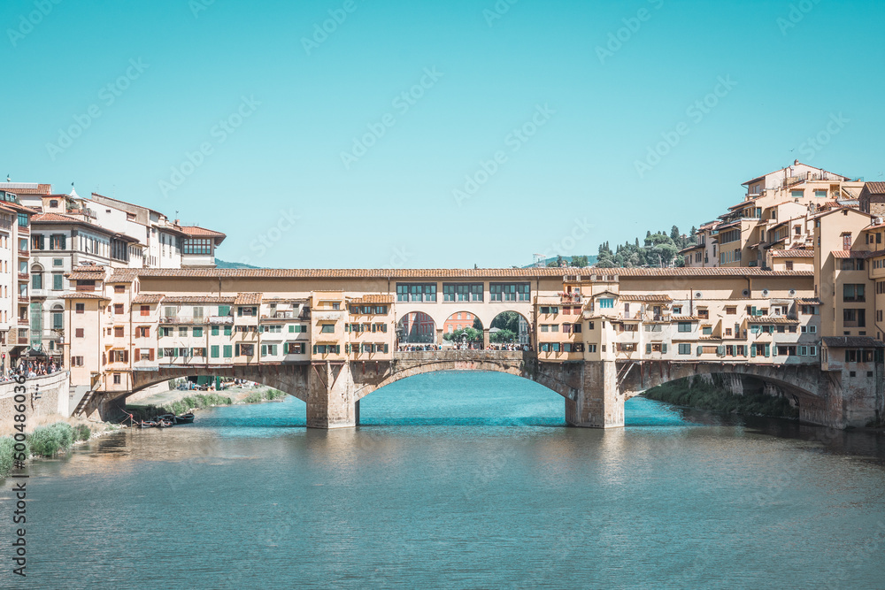 Fototapeta premium Around the Ponte Vechio, Florence, Italy - 09.07.2021