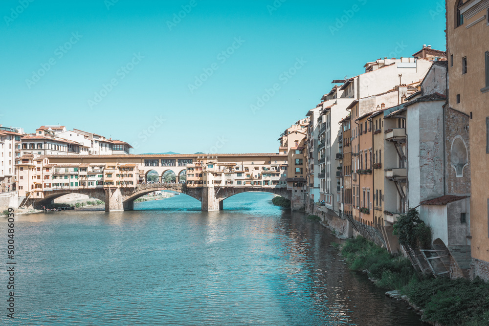 Around the Ponte Vechio, Florence, Italy - 09.07.2021