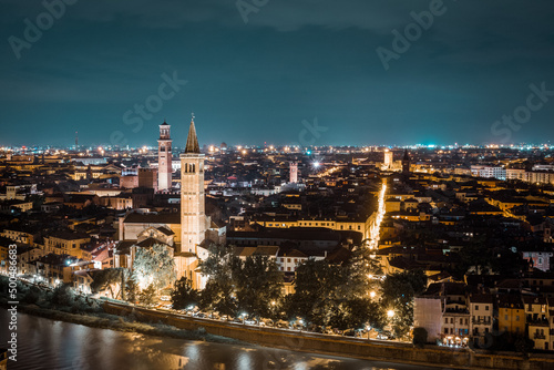 Night photos from the Castel San Pietro  Verona  Italy  13.07.2021
