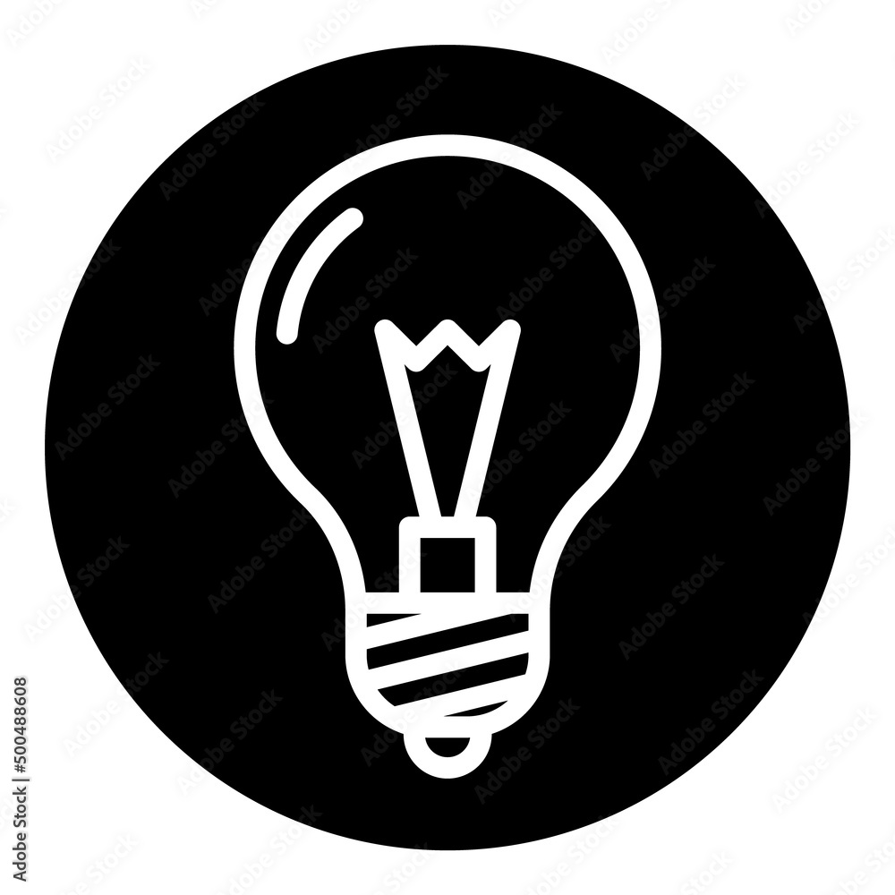 Bulb Light Idea Flat Icon Isolated On White Background Bulb Light Idea Flat Icon Isolated On White Background
