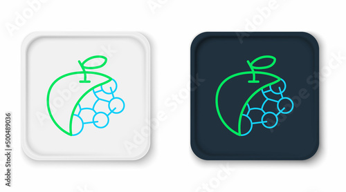 Line Biological structure icon isolated on white background. Genetically modified organism and food. Colorful outline concept. Vector