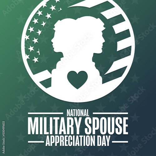 National Military Spouse Appreciation Day. Holiday concept. Template for background, banner, card, poster with text inscription. Vector EPS10 illustration.