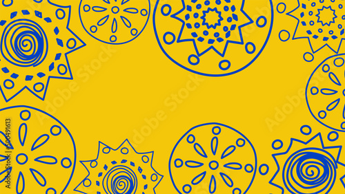 Vector. Perforated monochrome patterns, hand-drawn Papel Picado pattern. Hispanic Heritage Month. Polygonal pattern for web banner, poster, cover, splash, social network.