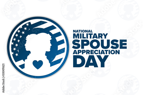 National Military Spouse Appreciation Day. Holiday concept. Template for background, banner, card, poster with text inscription. Vector EPS10 illustration.