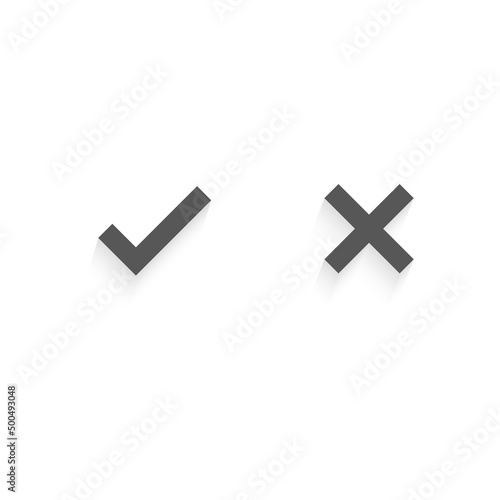 Check mark icon set, Check mark sign vector