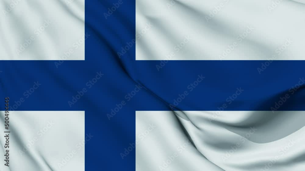 Waving flag of Finland loop animation. Waving flag of Finland loop animation.