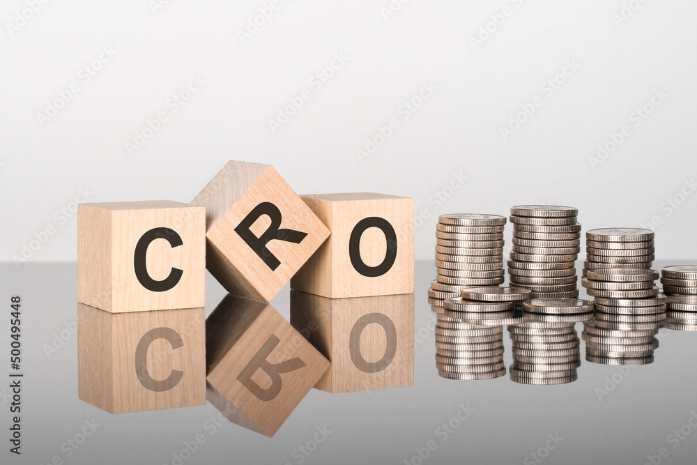 CRO - the text is made up of letters on wooden cubes lying on a mirror surface CRO - the text is made up of letters on wooden cubes lying on a mirror surface
