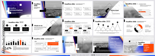 Creative presentation templates elements on a black background. Vector infographics. Use in Presentation, flyer and leaflet, corporate report, marketing, advertising, annual report, banner. 