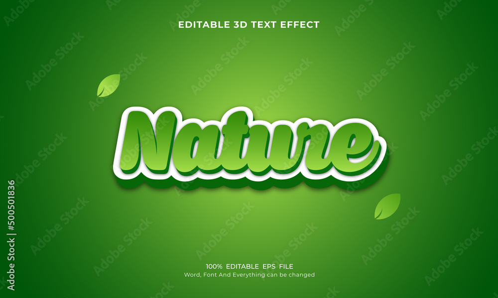 Nature Editable 3D Text Effect Nature Editable 3D Text Effect