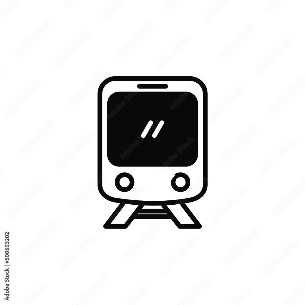 Train, Locomotive, Transport Solid Line Icon Vector Illustration Logo Template. Suitable For Many Purposes. Train, Locomotive, Transport Solid Line Icon Vector Illustration Logo Template. Suitable For Many Purposes.