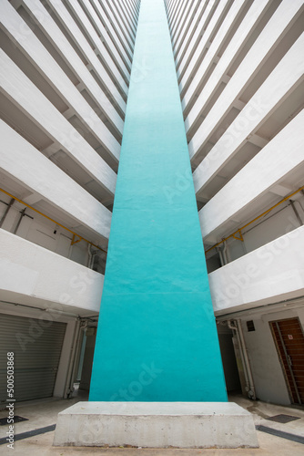 Photography Unique pattern from the exterior view of public housing in Singapore