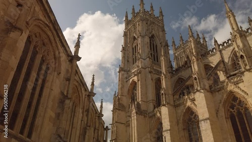 York Minster in evening sunshine.  Wide. Pan Right photo