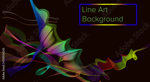 abstrack background, line drawing, blend and shape gradient