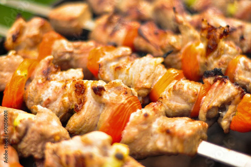 Pork Skewers On The Grill