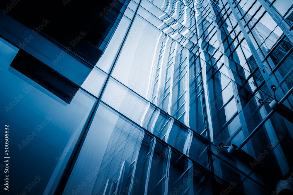 Fototapeta premium office building window close up.