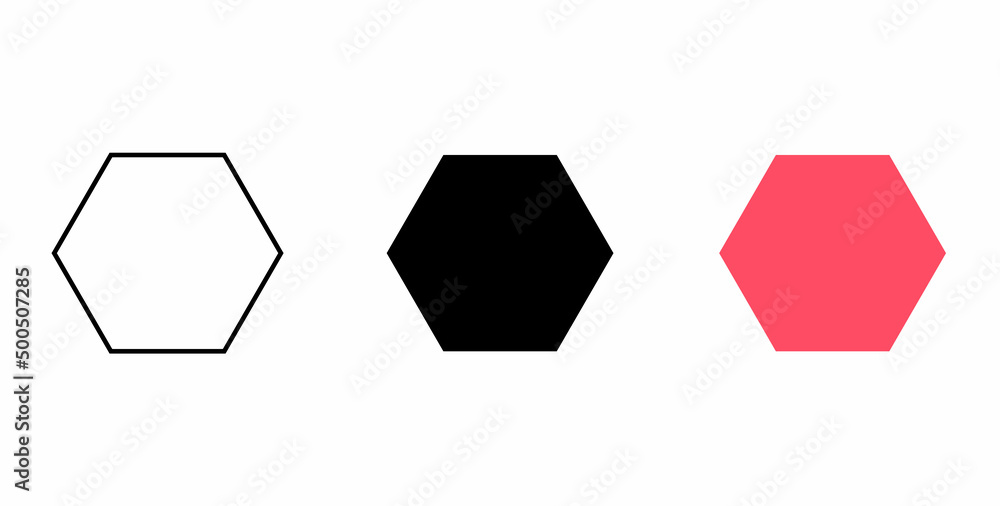 set of 2d hexagon shape in mathematics set of 2d hexagon shape in mathematics
