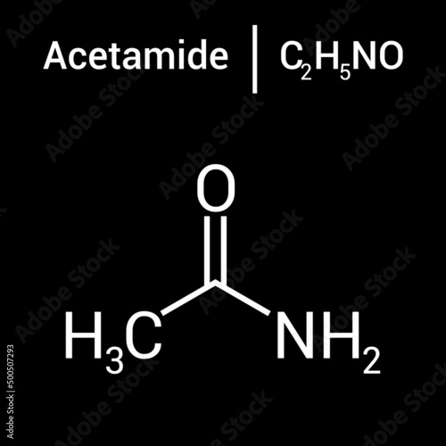 chemical structure of Acetamide (C2H5NO)