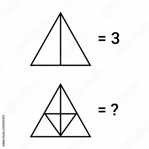 How many triangles? Mathematics education game.