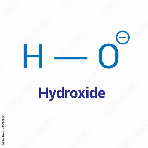 chemical structure of hydroxide anion (HO)