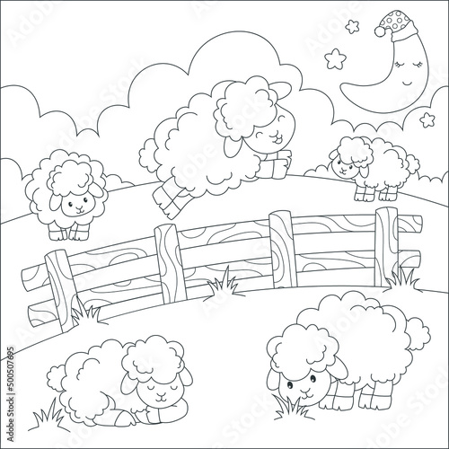 coloring counting sheep