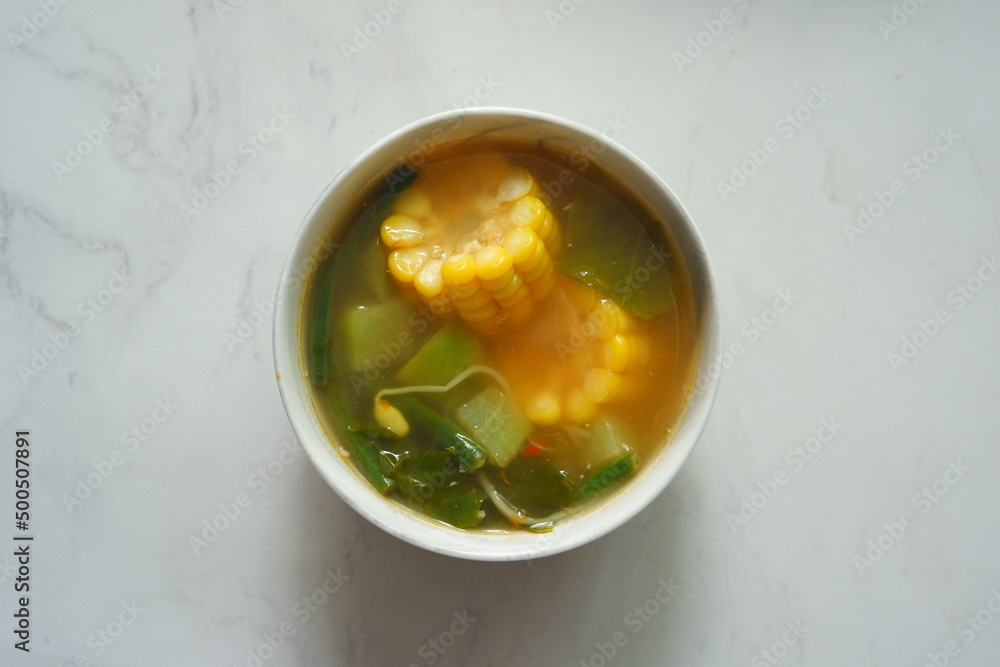 a bowl of vegetable soup a bowl of vegetable soup