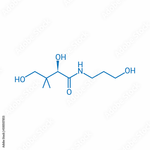 chemical structure of Panthenol (C9H19NO4)