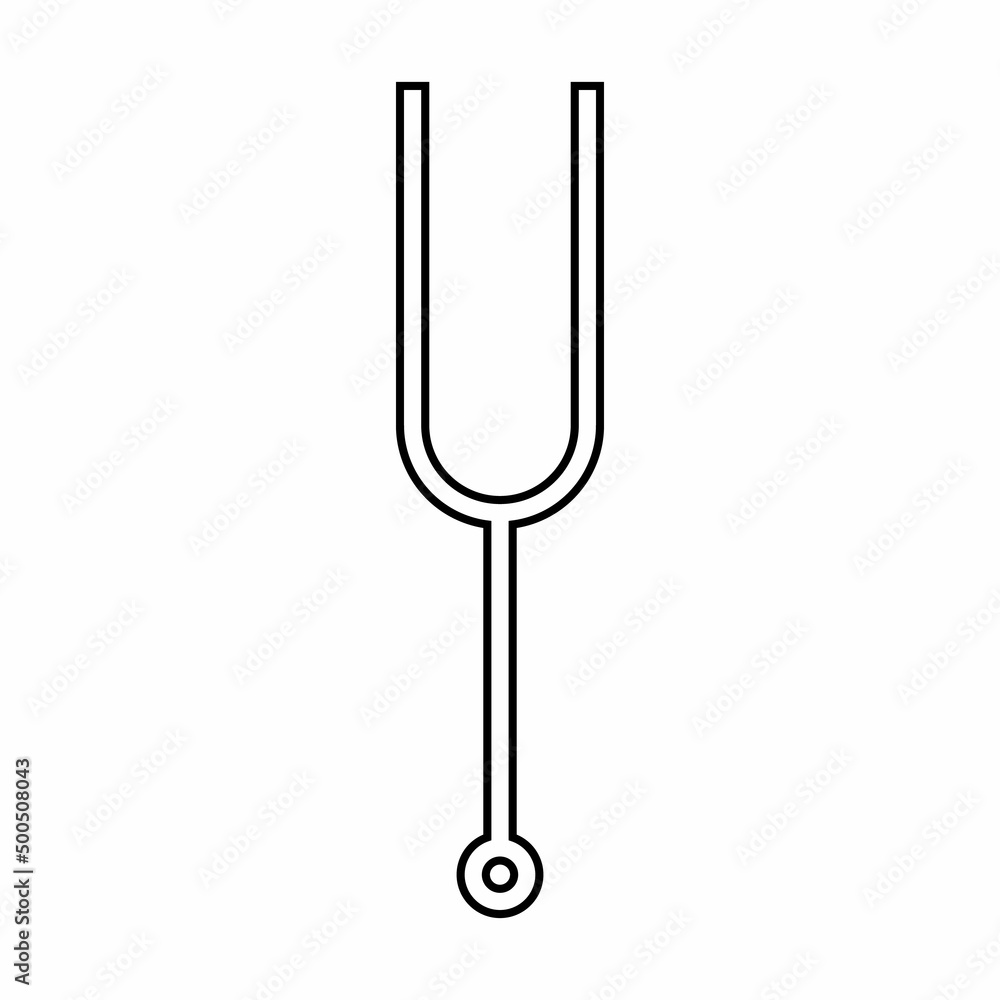 tuning fork vector illustration on white background tuning fork vector illustration on white background