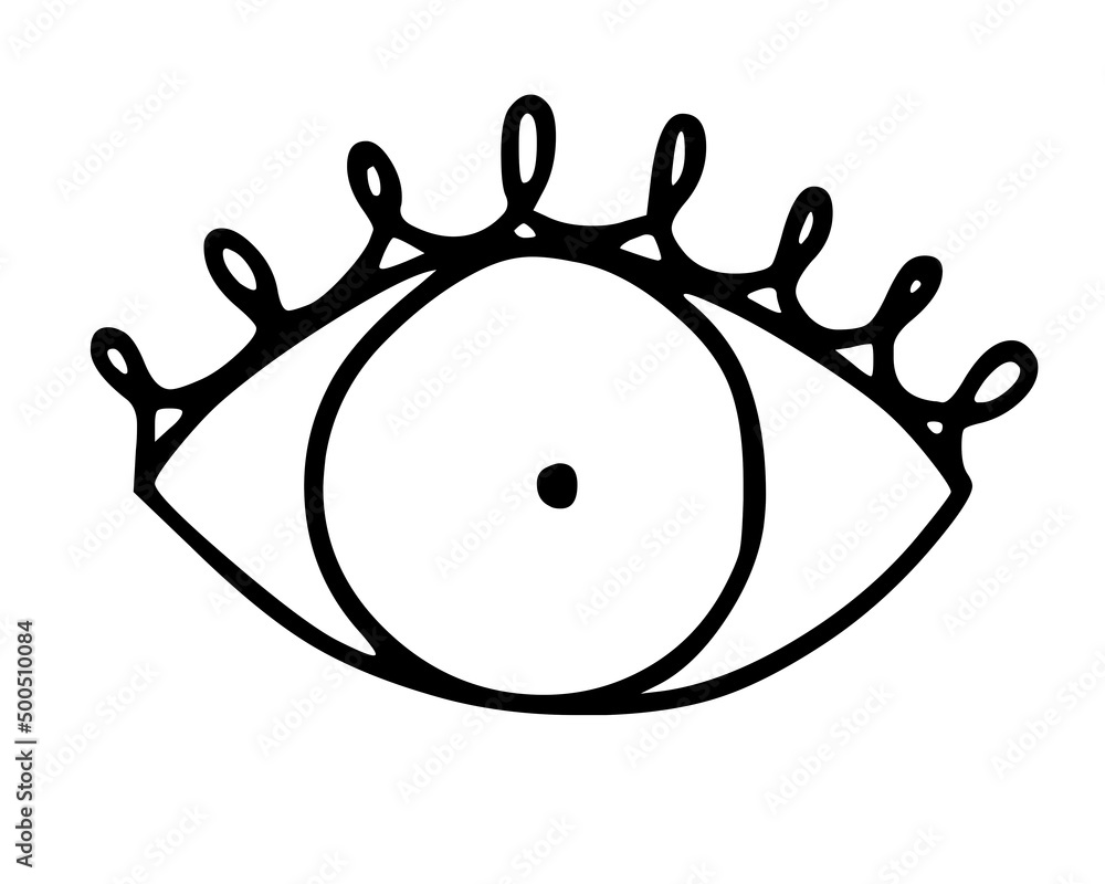 black eyes illustration isolated on white background black eyes illustration isolated on white background