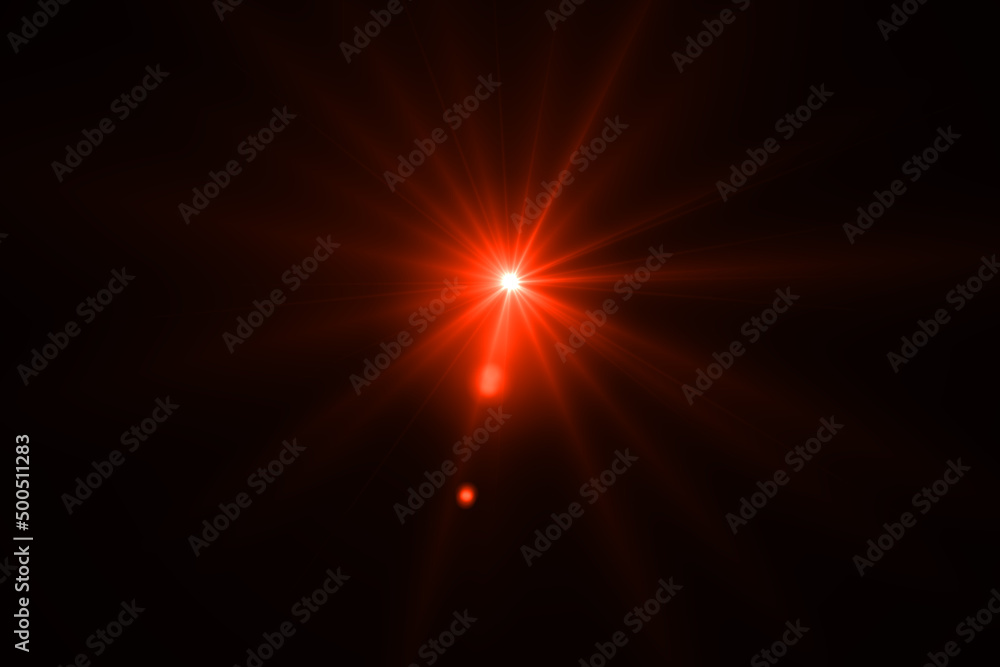 lens flare effect on black blackground