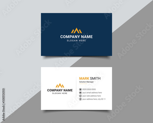 Multipurpose Creative corporate business card design Template Double side with professional Elegant