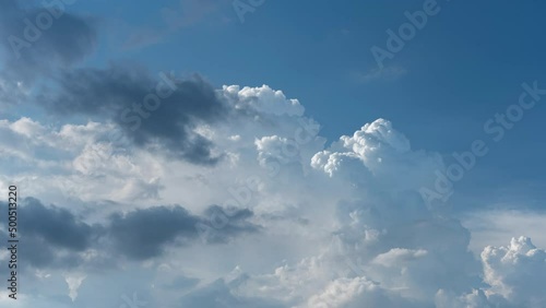 Time lapse of dramatic cumulonimbus cloud. Natural abstract background