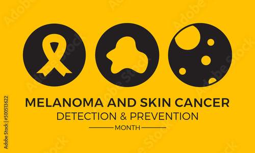 Melanoma and Skin Cancer Awareness Month. Vector banner, poster, card and background for Skin Cancer