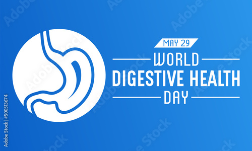World Digestive Health Day. Vector banner, poster, card and background for Digestive Health