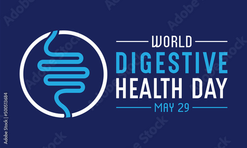 World Digestive Health Day. Vector banner, poster, card and background for Digestive Health