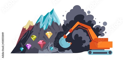 Gem stones and jewel mining, natural resources