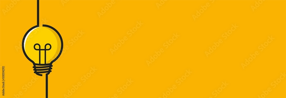 Minimal line illustration background of lamp in yellow colours. Minimal line illustration background of lamp in yellow colours.