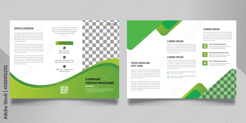 Professional corporate trifold brochure template for your business.