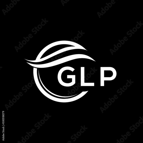 GLP letter logo design on black background. GLP creative initials letter logo concept. GLP letter design. 